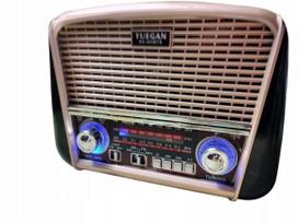 Nešiojamas retro stiliaus saulės radijas su įkraunama baterija, USB ir Bluetooth