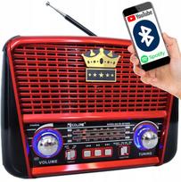 Nešiojamas retro radijas su Bluetooth, USB ir saulės baterija