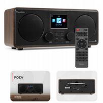 Internetinis radijas Audizio rudas DAB+ FM USB Bluetooth garsiakalbiai WiFi