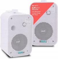 Lubų garsiakalbių sistema Pyle PDWR40W balta, atspari vandeniui, 200 W, su dangteliais
