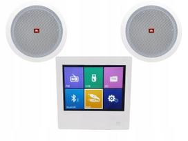 Bluetooth stiprintuvo rinkinys su JBL lubiniais garsiakalbiais