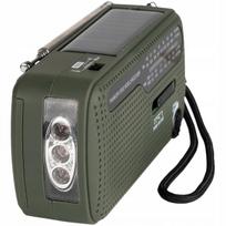 Saulės turistinis radijas su avariniu rankiniu generatoriumi ir powerbank Fosco SW1/SW2/FM/AM