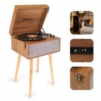 Retro stovimas patefonas su nuimamomis kojelėmis Audizio Fremont BT rudas