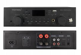 Stereo stiprintuvas Tonsil WZS-200 2x60W Bluetooth 5.3 AUX MIC FM USB juodas