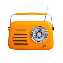 Bluetooth radijo kolonėlė FM Retro Vintage, oranžinė