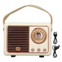 Virtuvinis radijas Retro Bluetooth baltas nešiojamas