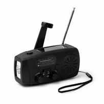 Radijo imtuvas su rankiniu generatoriumi, 2000mAh išorinis akumuliatorius ir nešiojama saulės avarinė žibintuvėlis