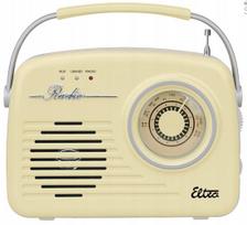 Radijo imtuvas Eltra Luiza retro vanilla USB/SD/MP3, baterijomis