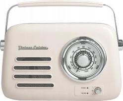 Bluetooth radijo kolonėlė FM Vintage Cuisine Chrome Cream