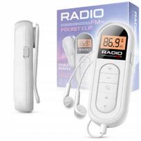 Nešiojama maža FM radija su laidinėmis ausinėmis bėgiojimui