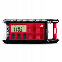 Radijas MIDLAND ER300 PRO su saulės baterija, žadintuvu, AM/FM, 10000 mAh powerbank, dynamo, USB-C