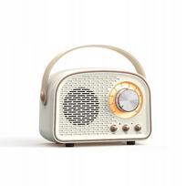 Nešiojama retro virtuvės radija FM Bluetooth USB SD AUX MP3, veikia su baterijomis