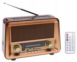 Nešiojama retro radija, Bluetooth kolonėlė PILOT Solar 4729, saulės įkrovimas, MP3, USB, TF