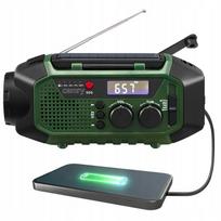 Radijo imtuvas su dinaminiu ir saulės įkrovimu, 4000mAh, Bluetooth, žibintuvėlis