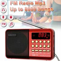 Nešiojamas FM/AM mini radijo imtuvas su USB, veikiantis su baterijomis