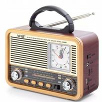 Virtuvinis radijas su laikrodžiu, FM, Bluetooth, USB, įkraunamas