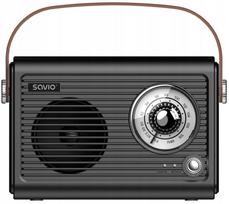 Nešiojamas radijas Savio FM Bluetooth, įkraunamas, retro stiliaus