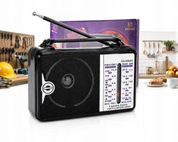 Virtuvinis radijas su FM/AM, USB, antena, veikia su baterijomis ir 230V