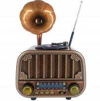 Virtuvinis radijas Retro 3 bangų FM/AM/SW USB/TF Bluetooth 5.4 Aku18650 1200mAh