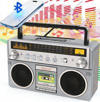 Nešiojama retro radija su Bluetooth, FM, AM, įkraunama baterija