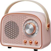 Nešiojama retro Bluetooth FM radija kolonėlė su USB, microSD ir AUX