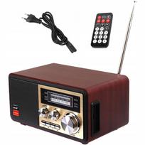Nešiojamas retro radijas su FM, Bluetooth, nuotolinio valdymo pultu, 1200mAh baterija