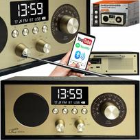 Nešiojamas retro virtuvės radijas su „Bluetooth“ ir indukciniu įkrovikliu