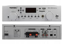 Stereo stiprintuvas Tonsil WZS-200 2x60W Bluetooth 5.3 AUX MIC FM USB sidabrinis