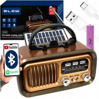 Nešiojamas retro stiliaus virtuvės radijas su saulės baterijomis, Bluetooth ir FM