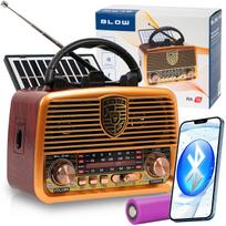 Nešiojamas virtuvinis retro radijas su saulės baterija, Bluetooth ir antenos laikikliu