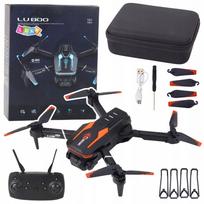 Nuotoliniu būdu valdomas dronas LU800 su LED apšvietimu ir kamera, oranžinis