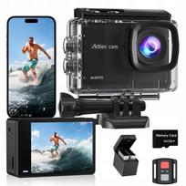 Veiksmo kamera 4K 60FPS, 64GB, 8X priartinimas, atspari vandeniui 40 m, 48MP EIS, WiFi