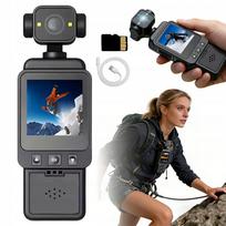 Dėvima kamera 1080P objektyvas, 360 judesio aptikimas, LCD ekranas, prisegama prie diržo