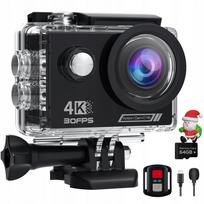 Veiksmo kamera 4K, 64G SD kortelė, 40 m povandeninė, WiFi, 170° kampas, 20 MP