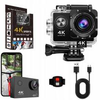 Sportinė kamera 20 MP 4K UHD WiFi atspari vandeniui LCD 2.0