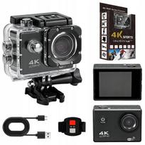 Sportinė kamera 4K WiFi su mikrofonu, USB, vandeniui atspari, su priedais