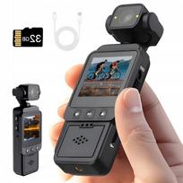 Sporto kamera WiFi 1080P 32GB TF juoda, judesio aptikimas, 360°, 1000mAh