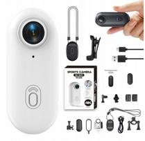 Mini sportinė kamera WiFi 4K atspari vandeniui, magnetinė, 140°, balta