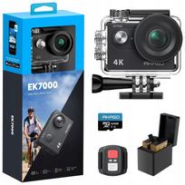 Veiksmo kamera AKASO EK7000 4K 30FPS, 64GB SD kortelė, atspari vandeniui, 170° LCD, 2.4G