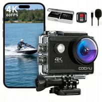 Veiksmo kamera 20 MP 4K UHD WiFi EIS atspari vandeniui LCD 2.0" su priedais