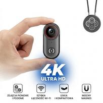 Mini kūno kamera L20 4K, 1,47" ekranas, garso įrašymas, segtukas, 64GB