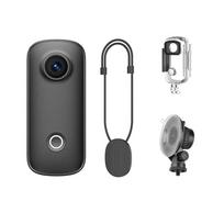 Mini sportinė kamera SJCAM C100 PRO juoda 4K su dėklu ir tvirtinimu