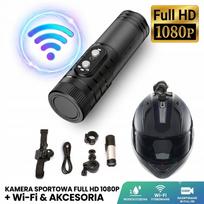 Mini sportinė kamera 1080P WiFi, atspari vandeniui, šalmui