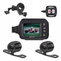 Vaizdo įrašymo registratorius motociklui 2x FullHD kamera 1080p 2″ su nuotoliniu valdymu