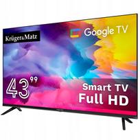 43" FHD išmanusis televizorius Kruger&Matz, Google, WiFi, DVB-T2, H.265 HEVC