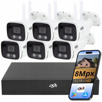 Lauko stebėjimo sistema 6x 8Mp UltraHD belaidės WiFi kameros