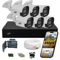 Namų stebėjimo rinkinys 6 analoginės kameros 8Mpx DVS LED/IR AHD/TVI