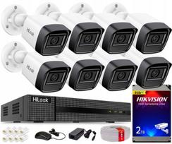 IP stebėjimo rinkinys 4MPx 2K+ su 8 lauko PoE kameromis HiLook by Hikvision