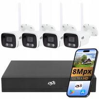 Vaizdo stebėjimo rinkinys DVS, 4 WiFi kameros, 8MPx, 4K įrašymo įrenginys 8 kameroms