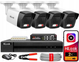 Lauko stebėjimo kameros Hikvision 4MPx PoE, 4 vnt., IPC-B140HA-LUC